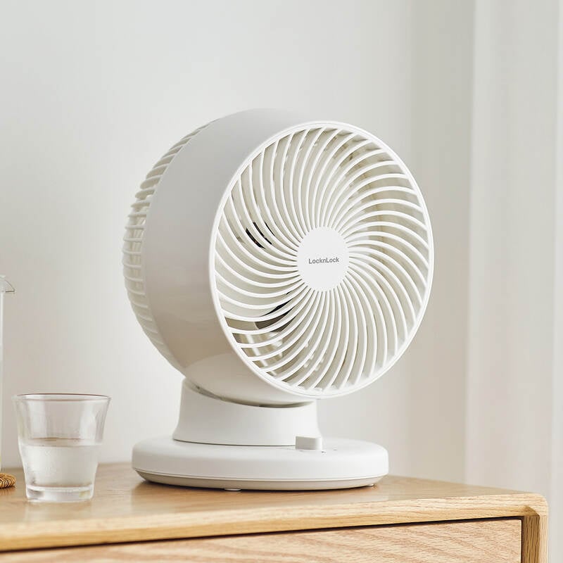 Quạt Tuần Hoàn Không Khí LocknLock Desktop Circulation Fan - 220V, 50Hz, 28W - Màu Ngà - ENF156IVY, , large image number null